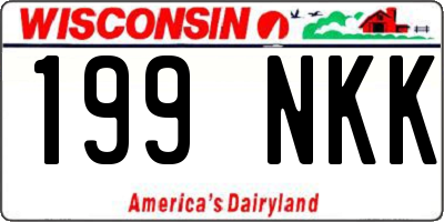 WI license plate 199NKK