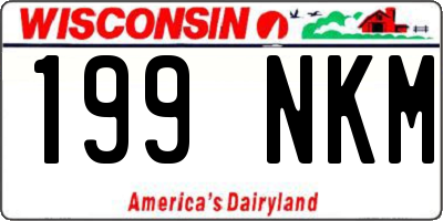 WI license plate 199NKM