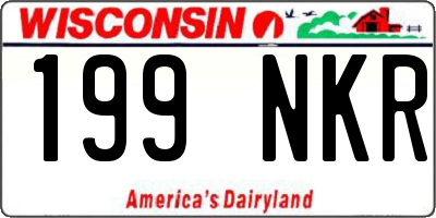 WI license plate 199NKR