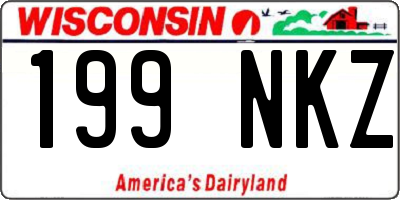 WI license plate 199NKZ
