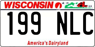 WI license plate 199NLC