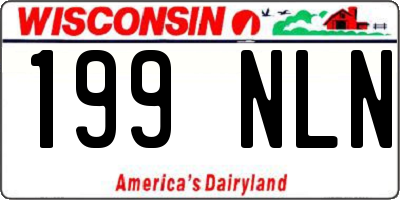 WI license plate 199NLN