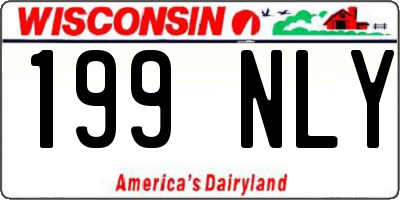 WI license plate 199NLY