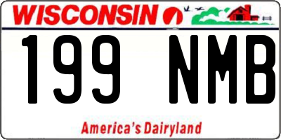 WI license plate 199NMB