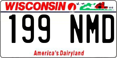 WI license plate 199NMD