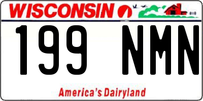 WI license plate 199NMN