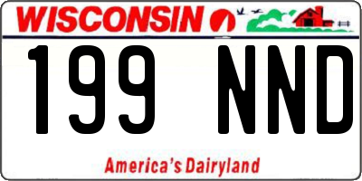 WI license plate 199NND