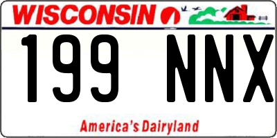WI license plate 199NNX