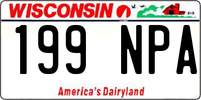 WI license plate 199NPA