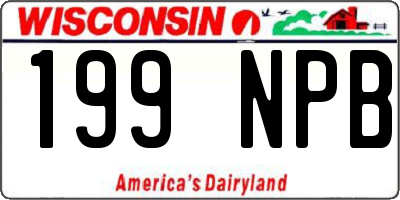 WI license plate 199NPB