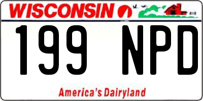 WI license plate 199NPD