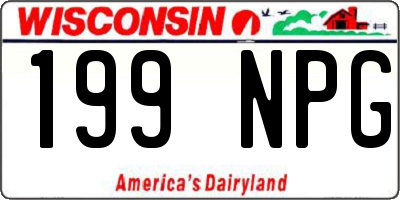 WI license plate 199NPG