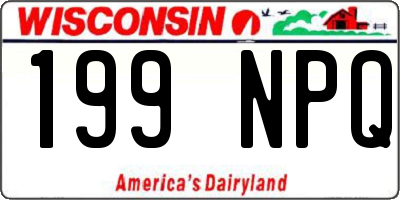 WI license plate 199NPQ