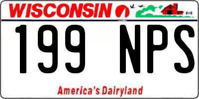 WI license plate 199NPS