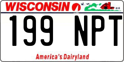 WI license plate 199NPT