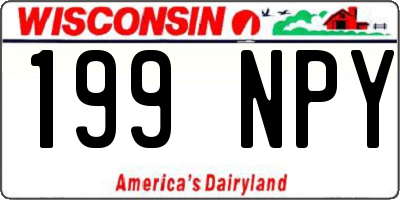 WI license plate 199NPY