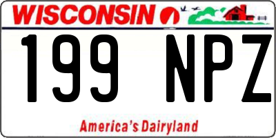 WI license plate 199NPZ