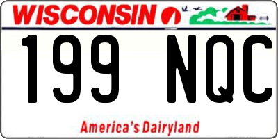 WI license plate 199NQC