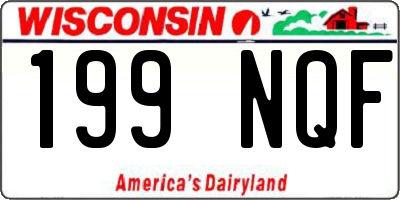 WI license plate 199NQF