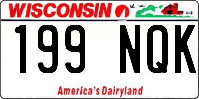 WI license plate 199NQK