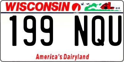 WI license plate 199NQU