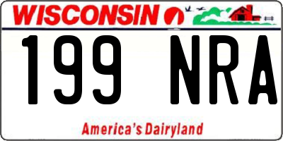 WI license plate 199NRA