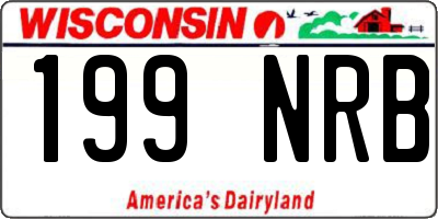 WI license plate 199NRB