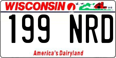 WI license plate 199NRD