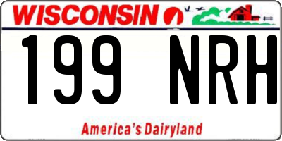 WI license plate 199NRH