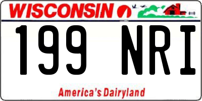 WI license plate 199NRI
