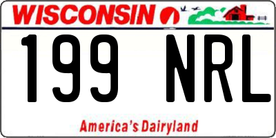 WI license plate 199NRL