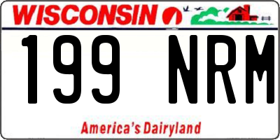 WI license plate 199NRM