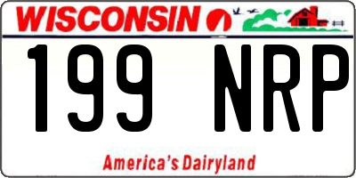 WI license plate 199NRP