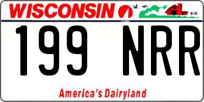 WI license plate 199NRR