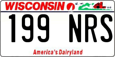 WI license plate 199NRS