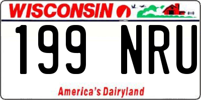 WI license plate 199NRU