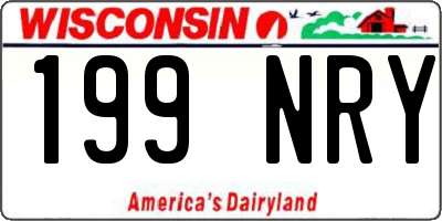 WI license plate 199NRY