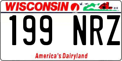 WI license plate 199NRZ