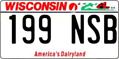 WI license plate 199NSB