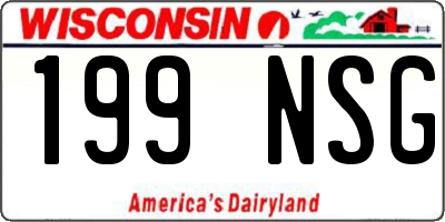 WI license plate 199NSG