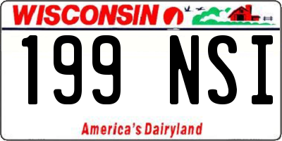 WI license plate 199NSI