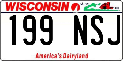 WI license plate 199NSJ
