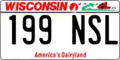 WI license plate 199NSL