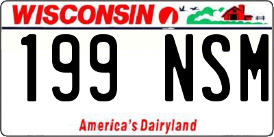 WI license plate 199NSM