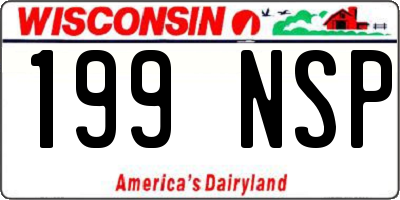 WI license plate 199NSP