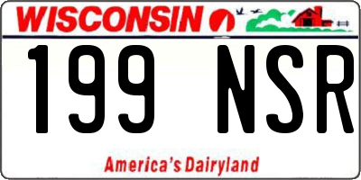 WI license plate 199NSR