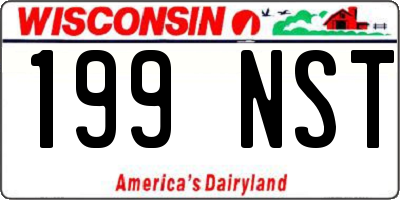 WI license plate 199NST