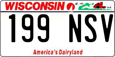 WI license plate 199NSV