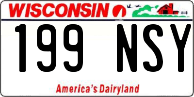 WI license plate 199NSY