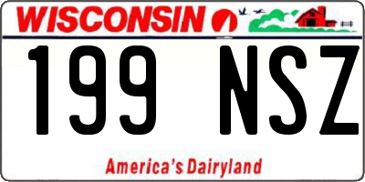 WI license plate 199NSZ